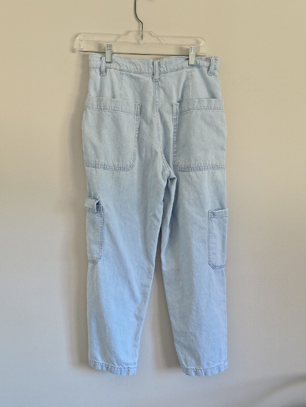 ZARA | Cargo Jeans Light Blue Sz M - Picture 4 of 5